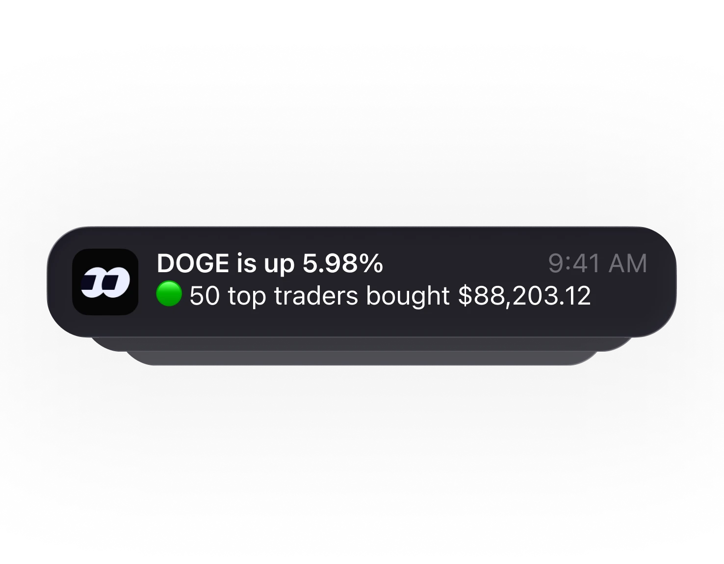 DOGE live order alert