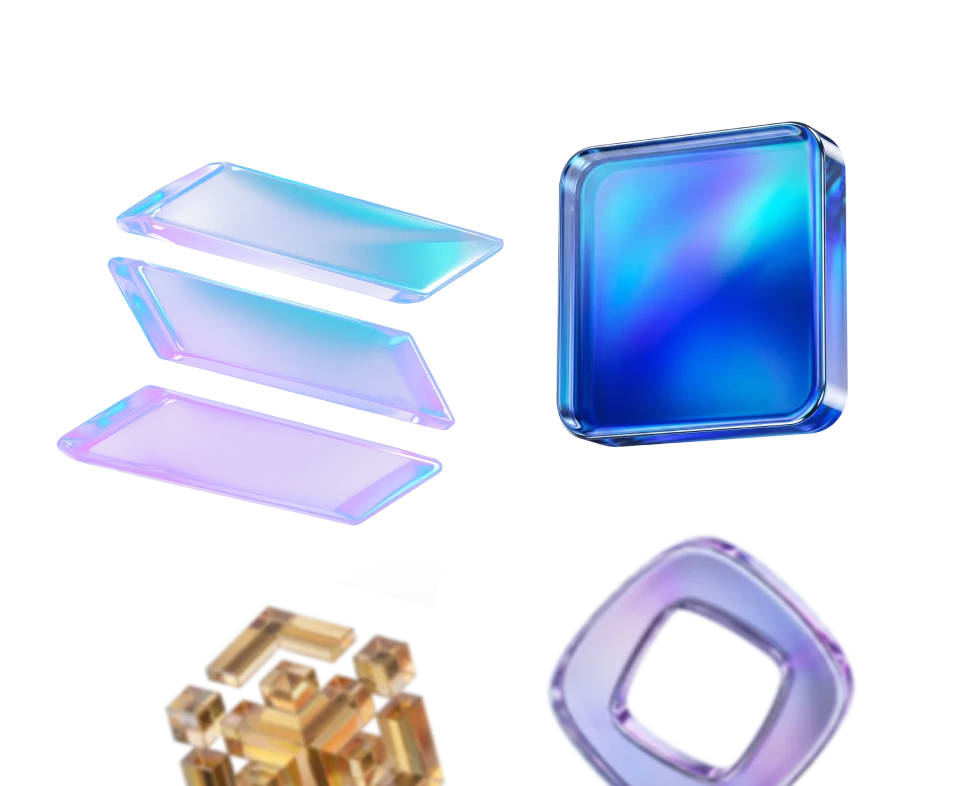 3D Glass Chain Assets