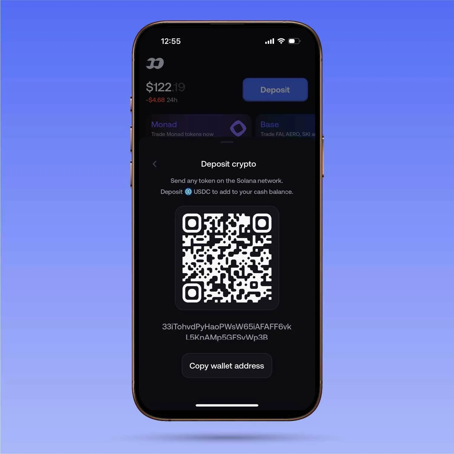 Fomo Solana Crypto Deposit QR Code