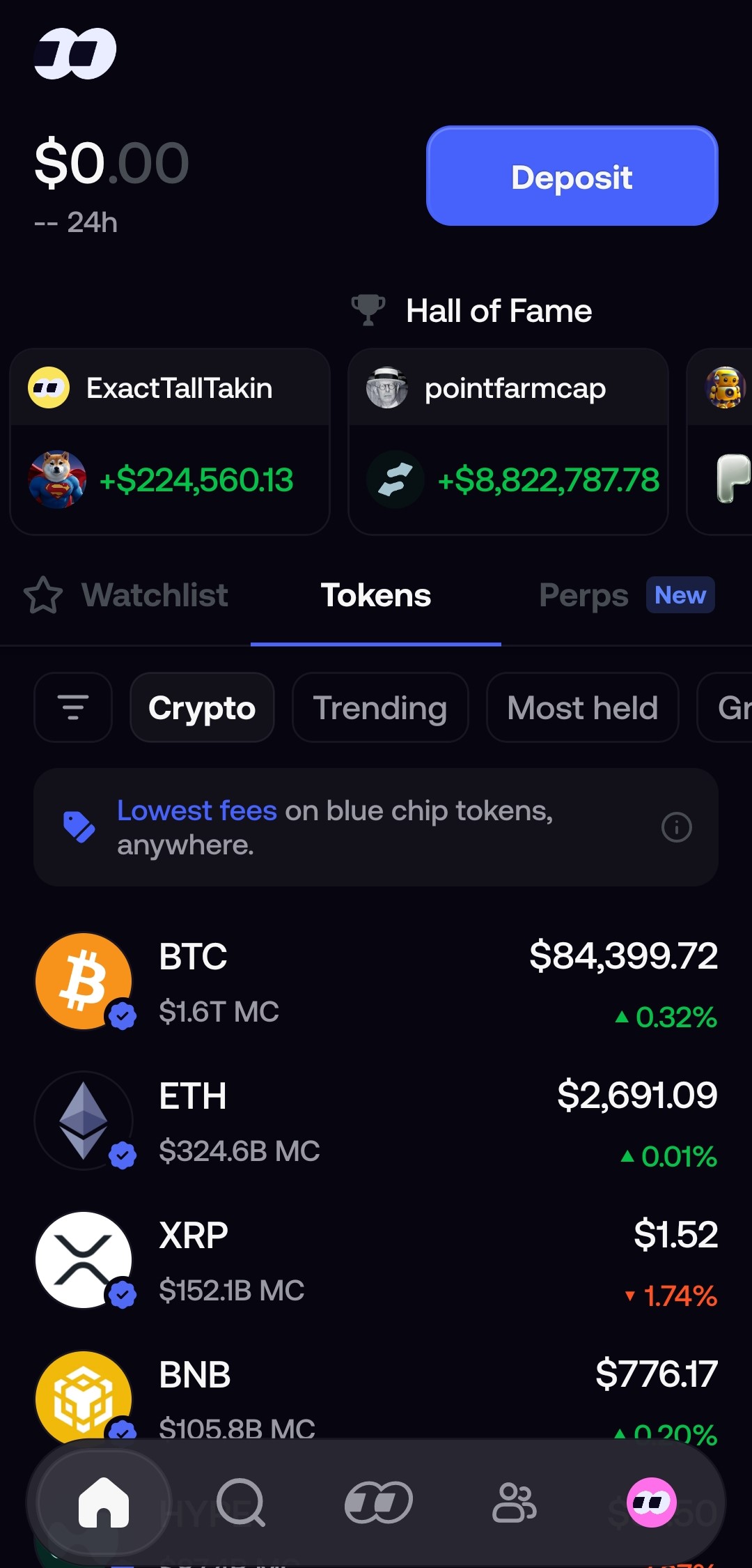 Fomo Hall of Fame Leaderboard pointfarmcap +$8.82M Profits